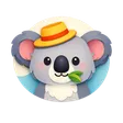 A cute cartoon squirrel avatar with rounded friendly forms and soft flat shading.